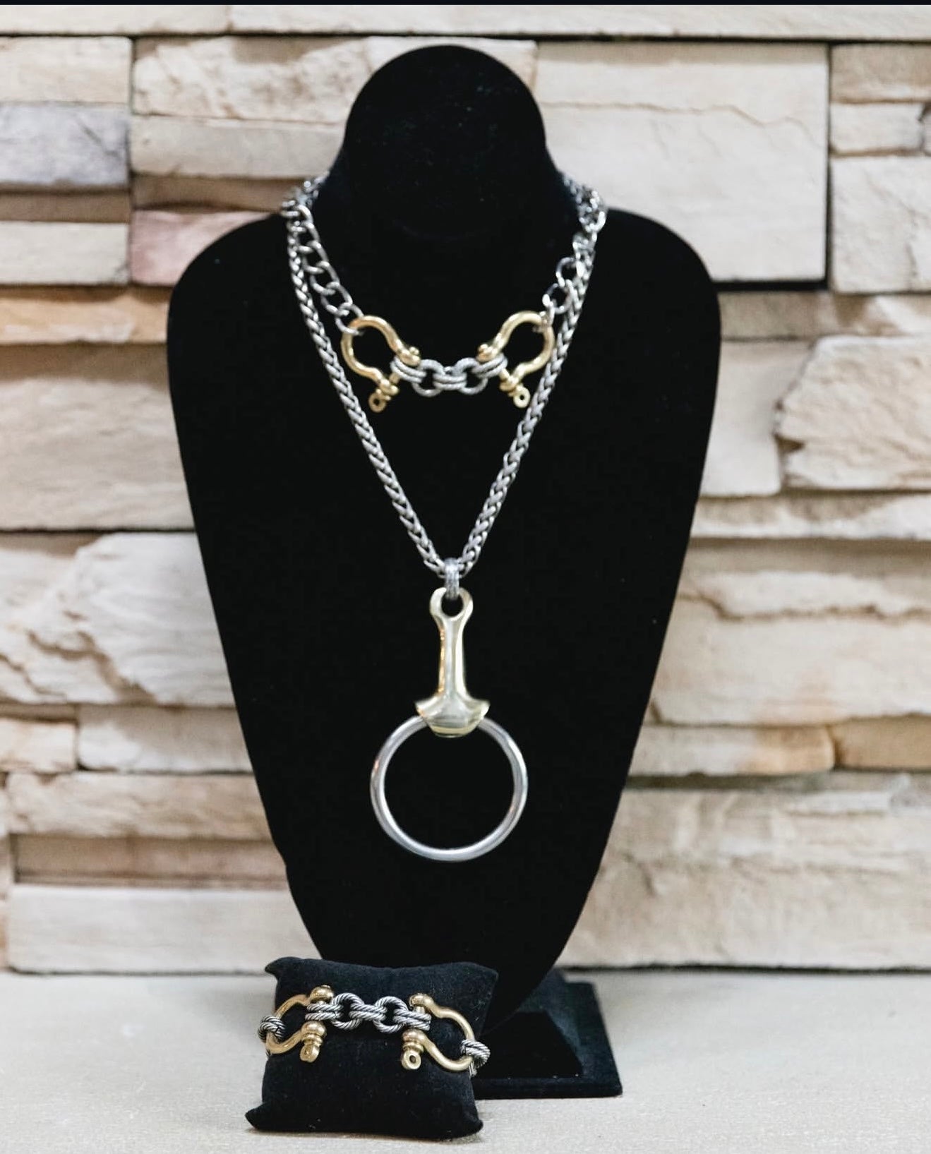 Snaffle Bit Necklace - Two-Tone
