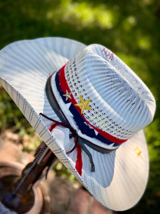 The Patriot - Truck Stop Cowgirl Straw Hat