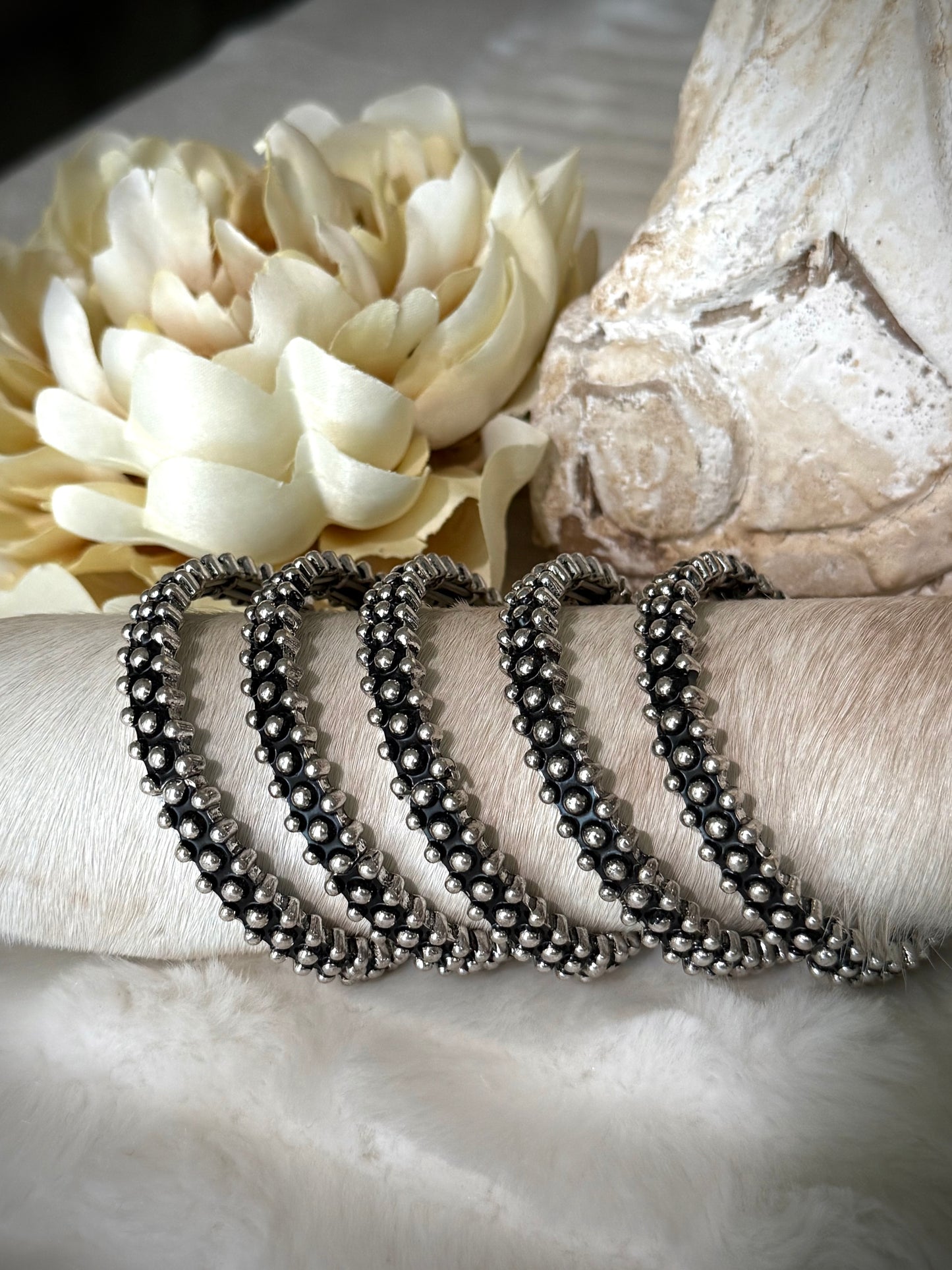 Antiqued Stretch Fashion Bracelets