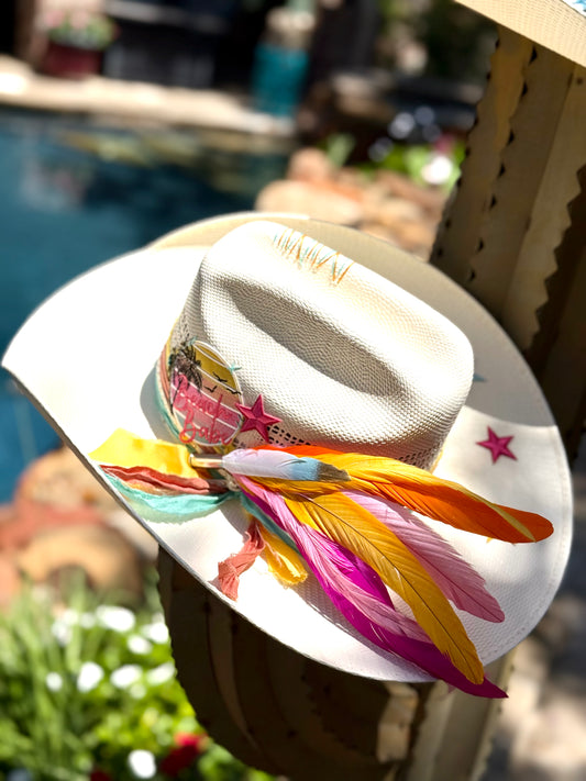 Beach Babe (Sunset)- Truck Stop Cowgirl Straw Hat