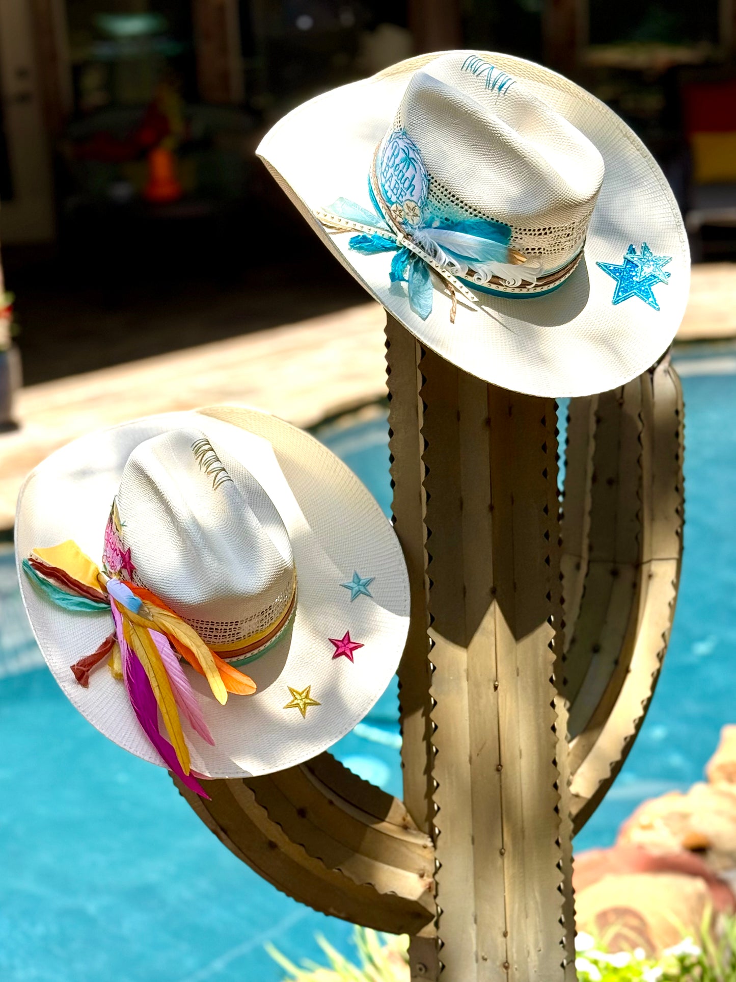 Beach Babe (Ocean)- Truck Stop Cowgirl Straw Hat