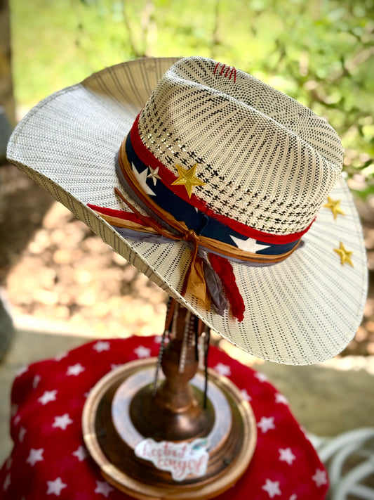 The Patriot II- Truck Stop Cowgirl Straw Hat