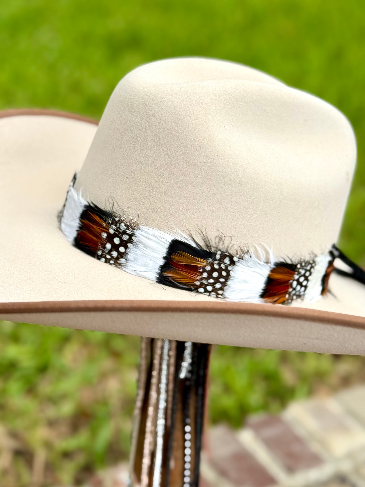 Feather Hatband (Black & White)