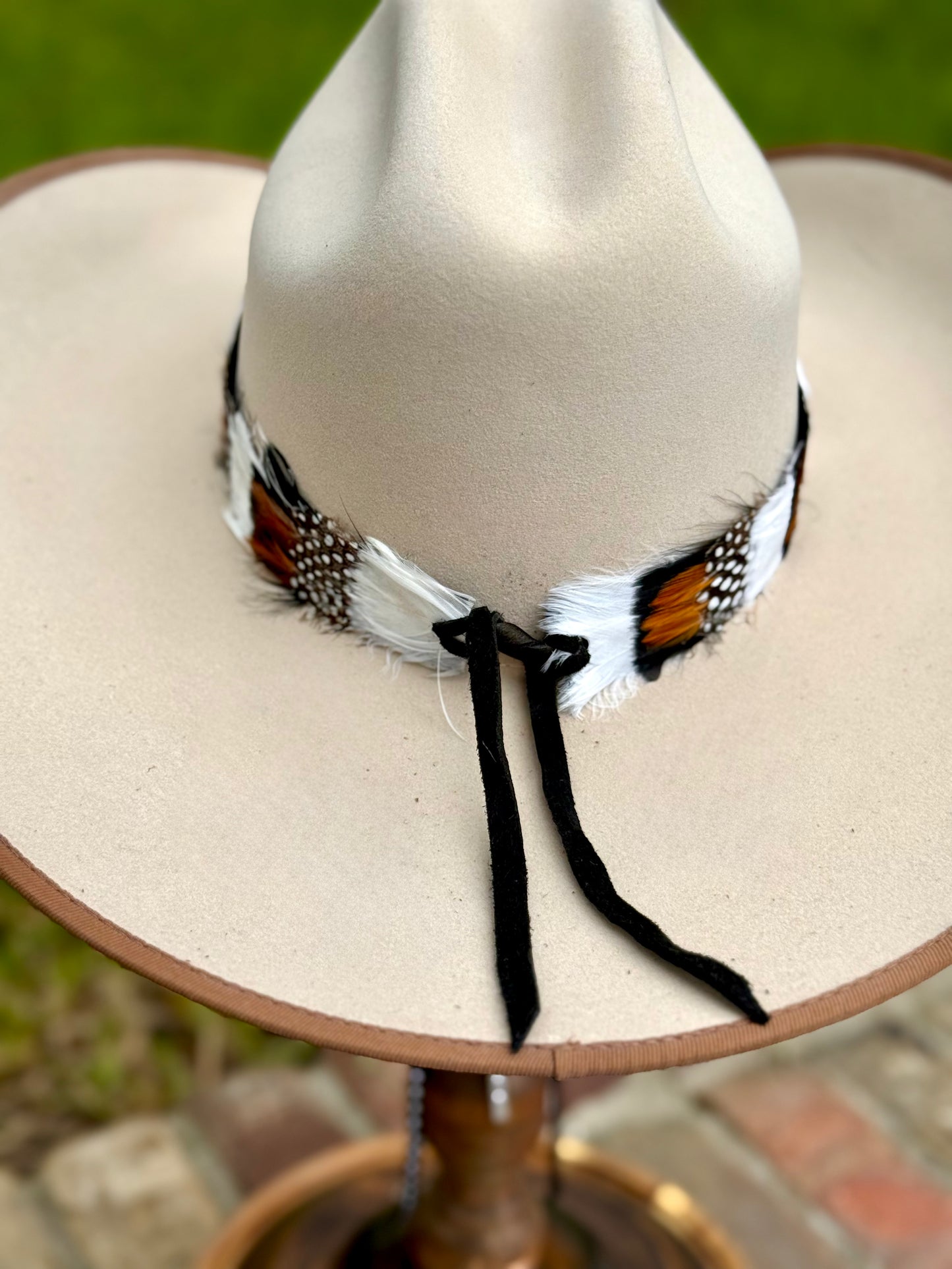 Feather Hatband (Black & White)
