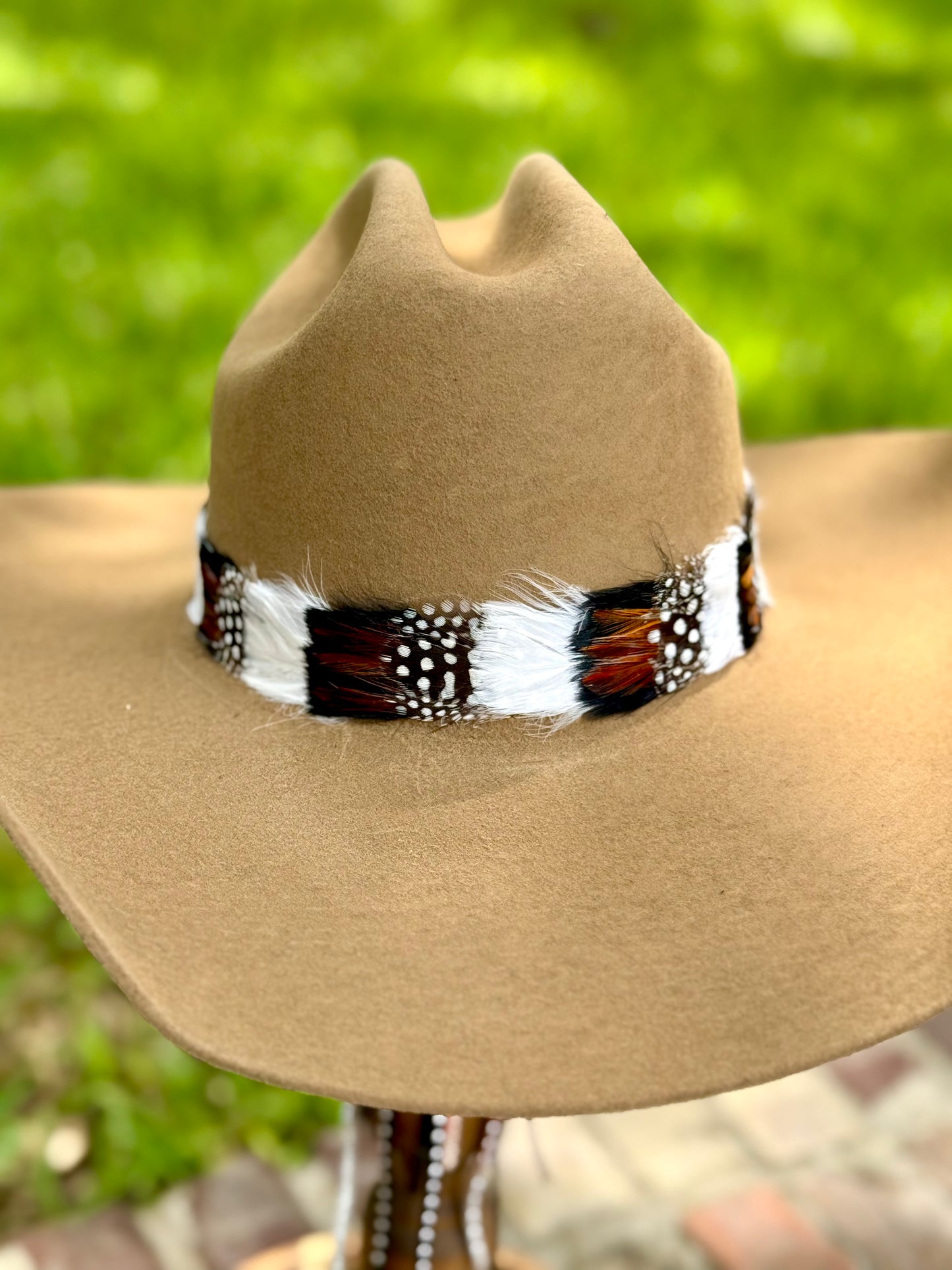 Feather Hatband (Black & White)