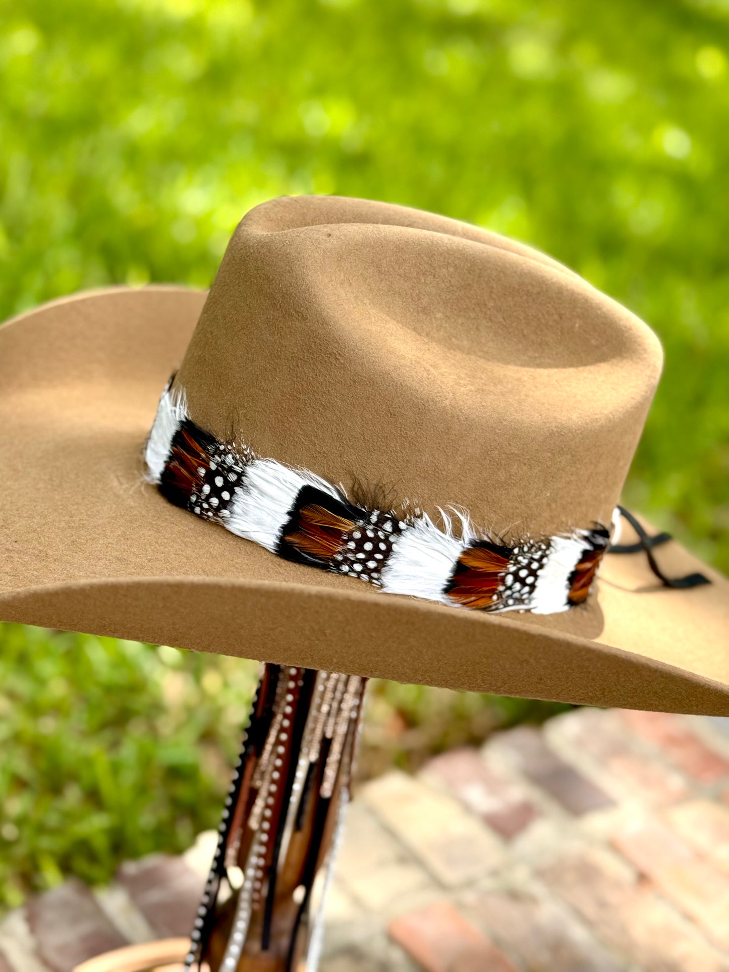 Feather Hatband (Black & White)