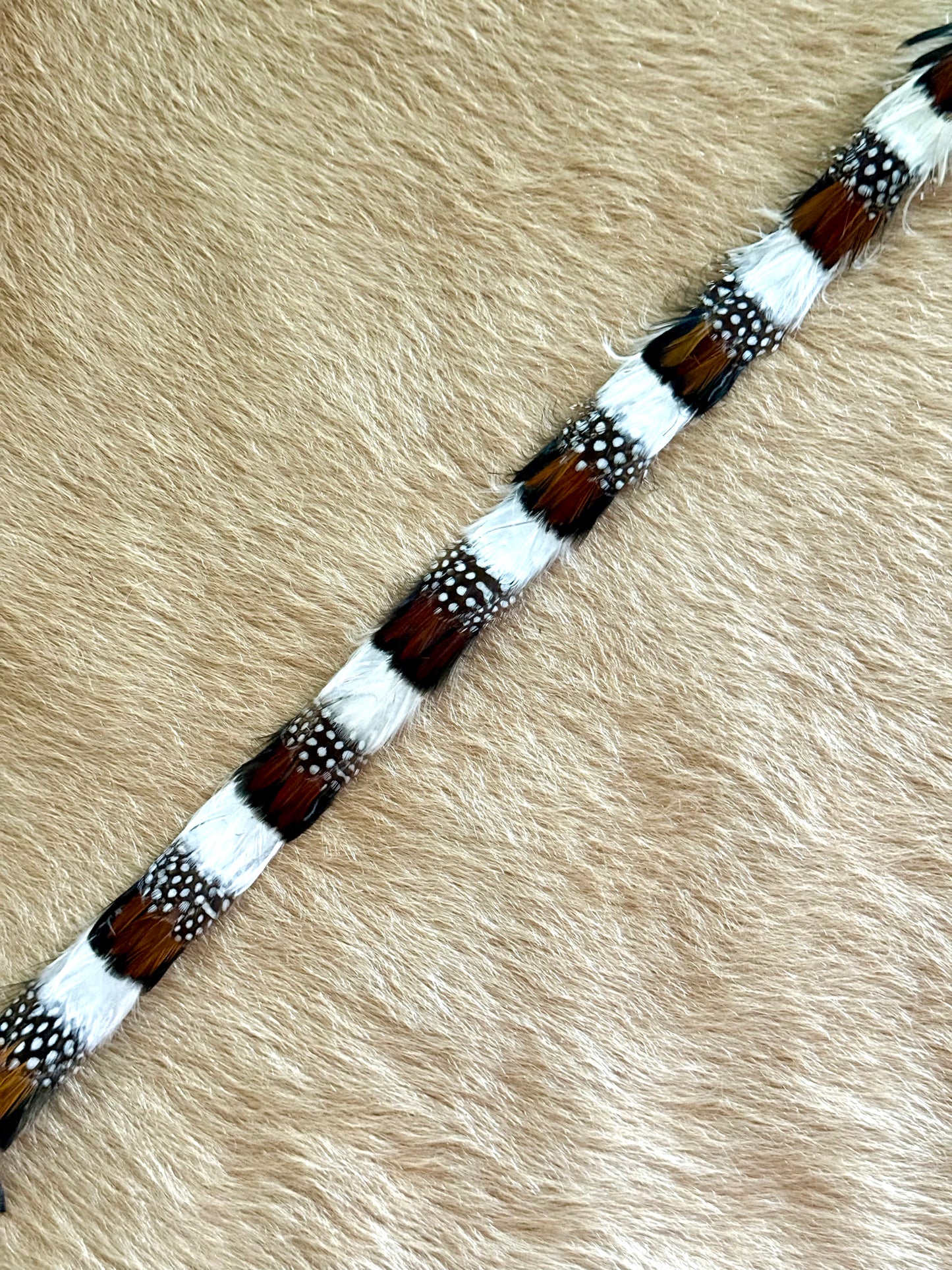 Feather Hatband (Black & White)