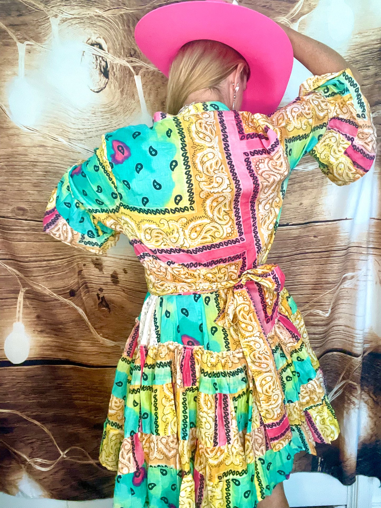 Ruffle Bandana Dress - Multi-Color