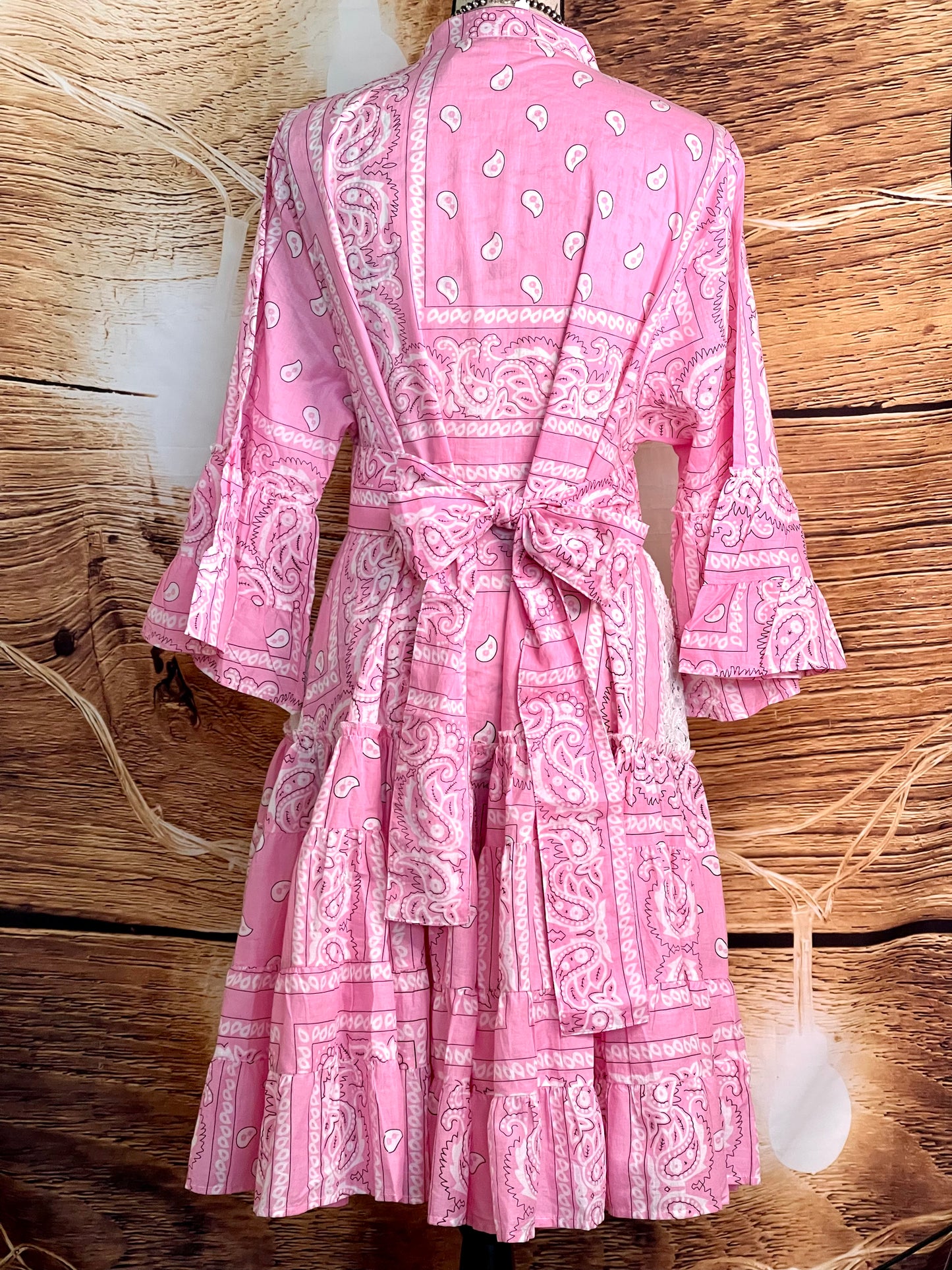 Ruffle Bandana Dress - Light Pink