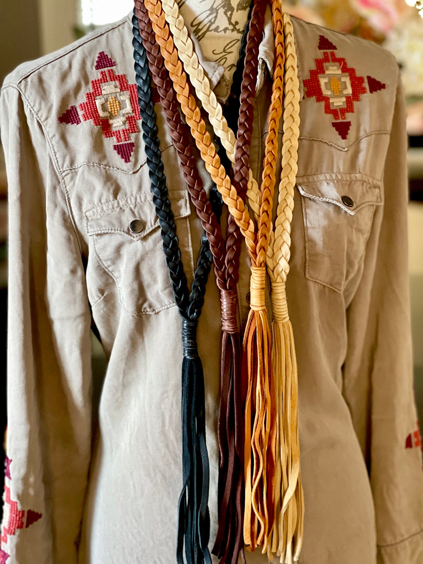 Leather Braided Necklace