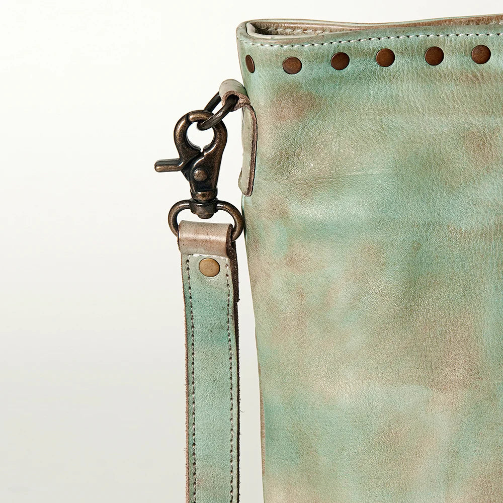 Take It Easy Leather Purse - Turquoise/Aqua