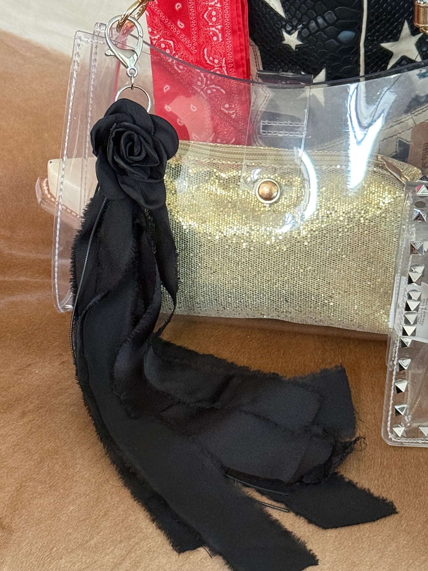 Purse Tassel | Red &Black Game Day Accessory