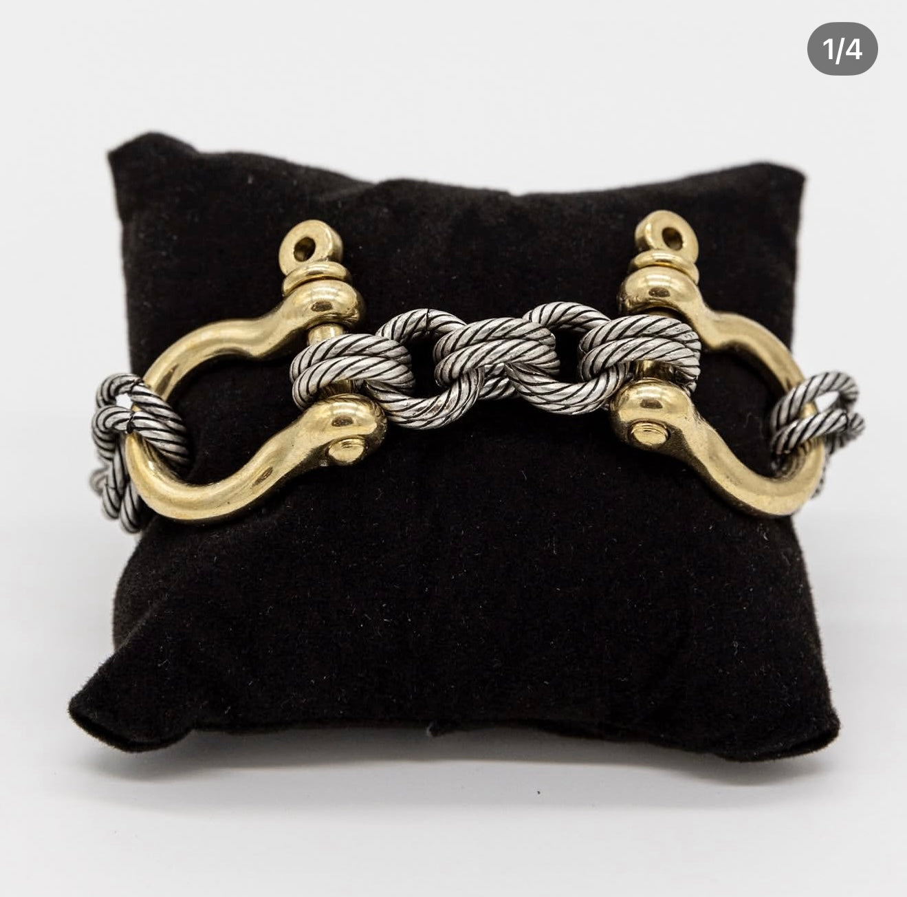 Double Shackle Necklace & Bracelet - Two-Tone