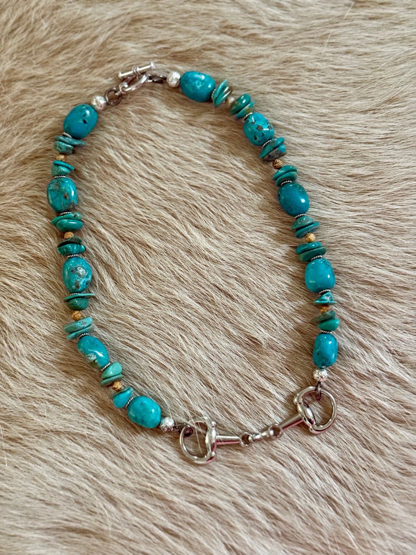 The Durby - Snaffle Bit Turquoise Necklace