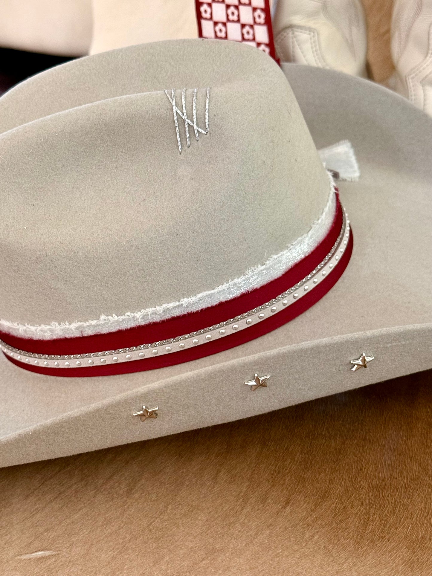 Deep Red/Maroon & White/Silver - Game Day Hat