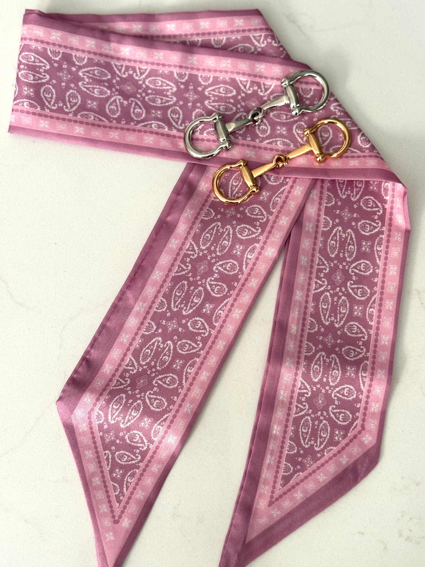 Twill Silk Scarves -  Paisley