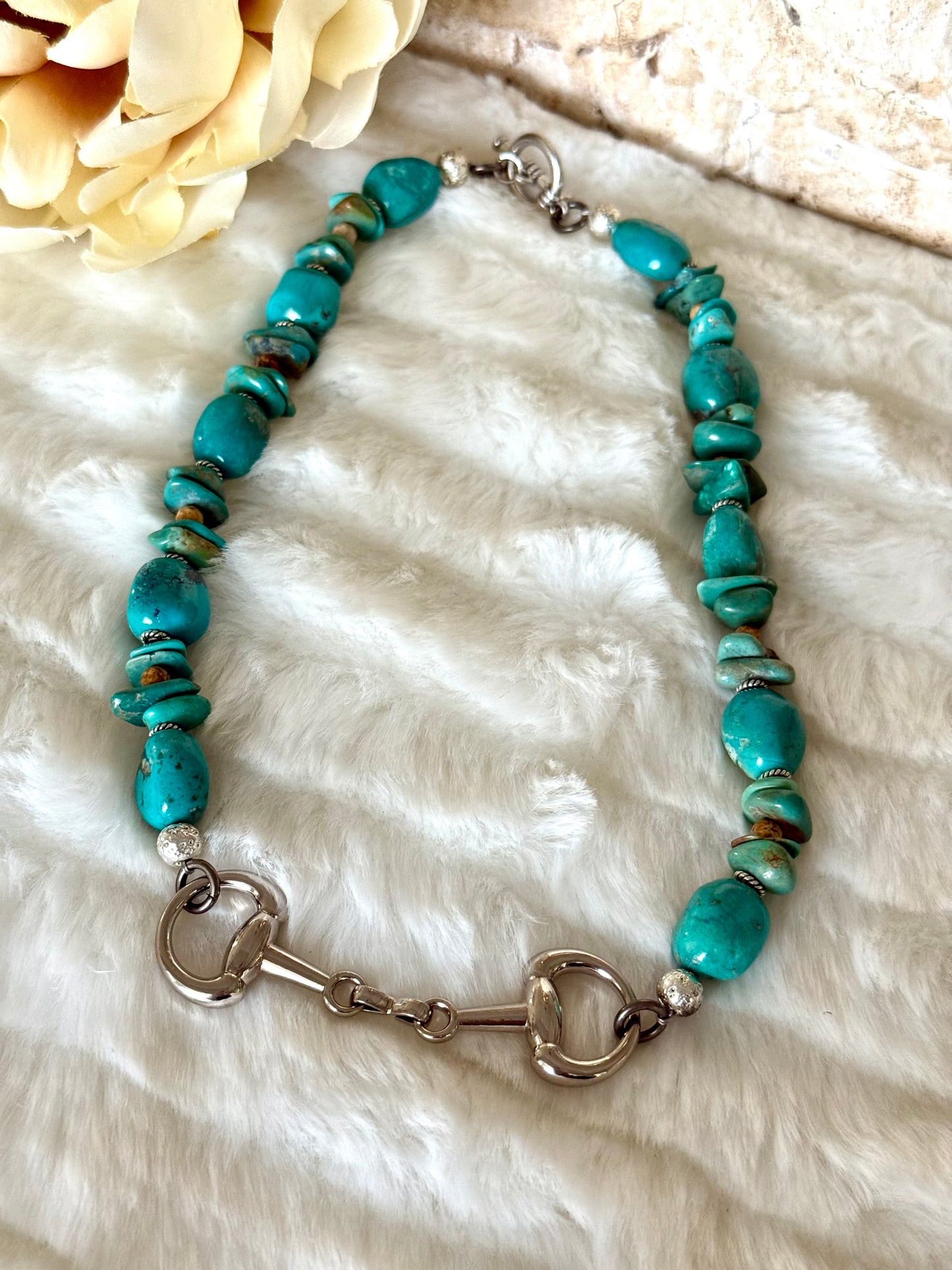 The Durby - Snaffle Bit Turquoise Necklace
