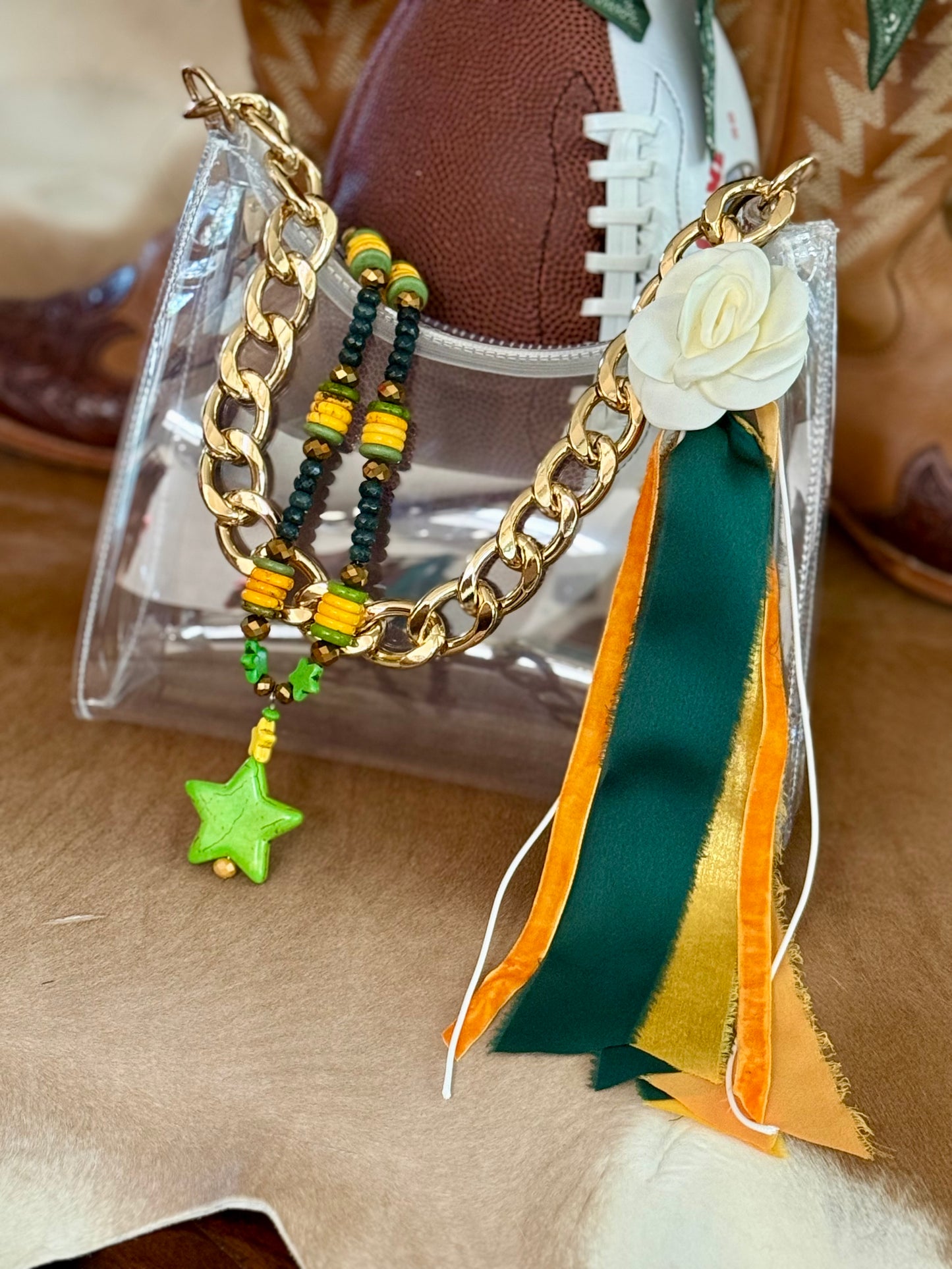 Game Day - Ribbon Purse Tassel Clip