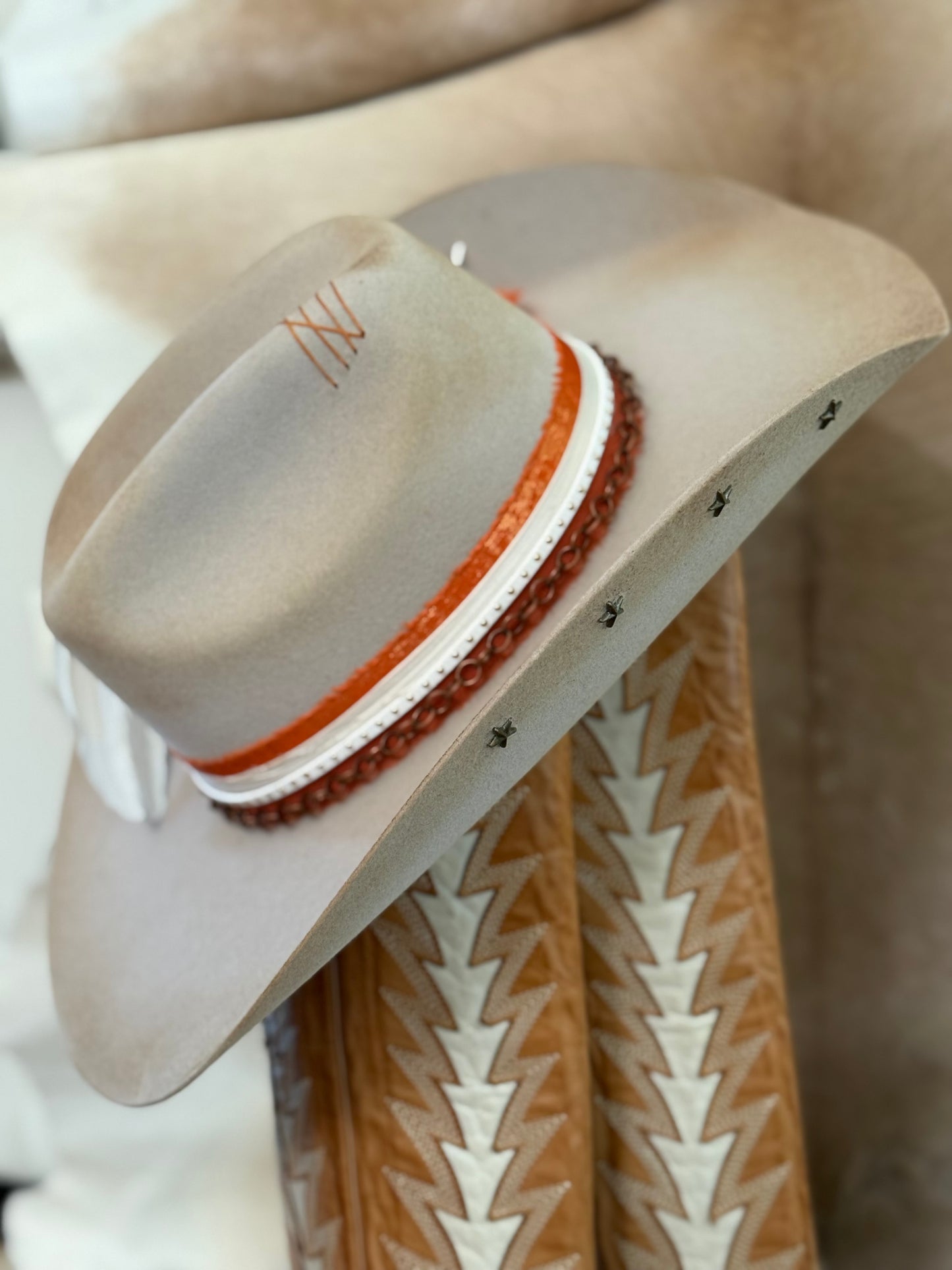 Orange & White/Cream - Game Day Hat