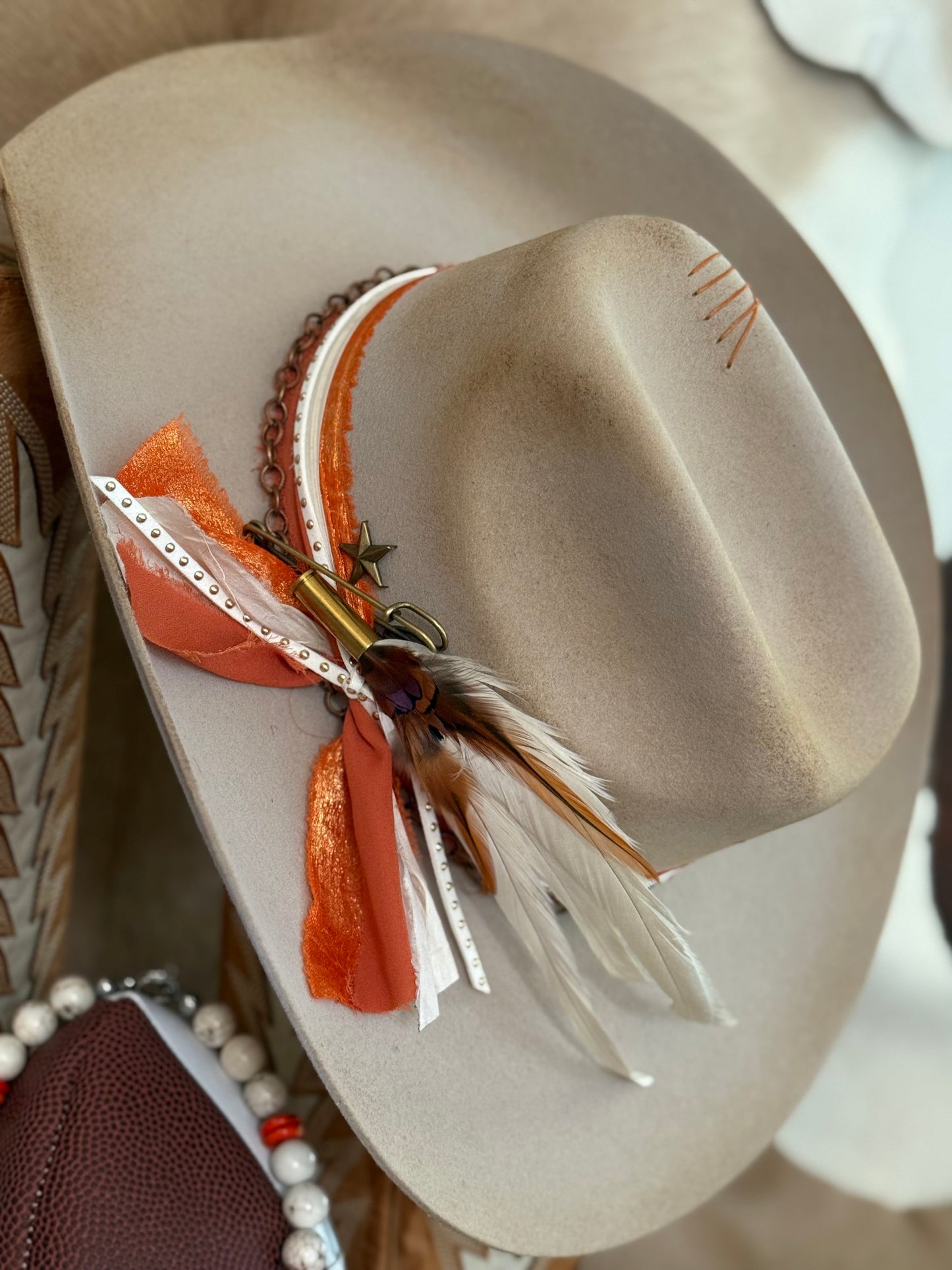 Orange & White/Cream - Game Day Hat