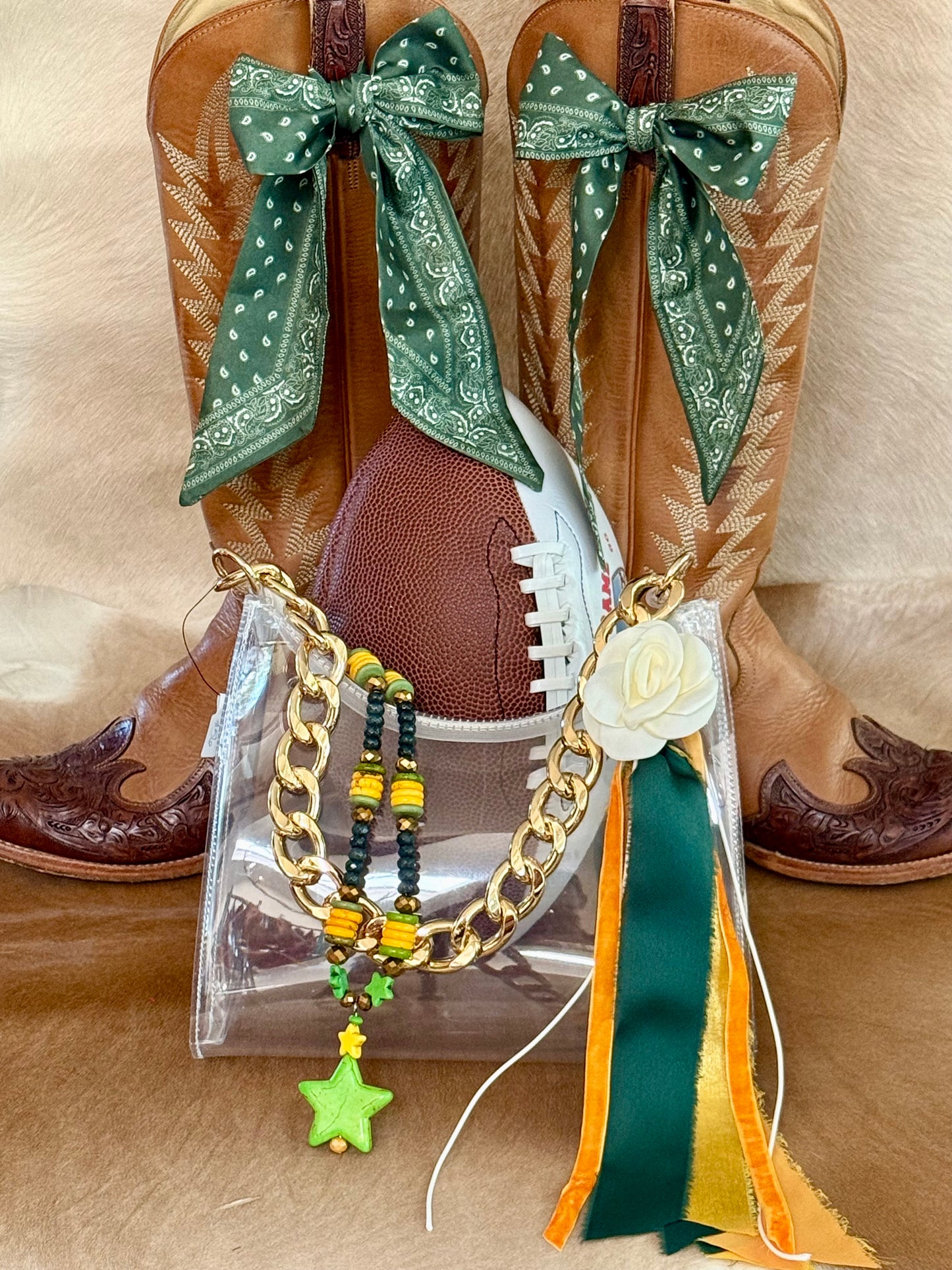 Game Day - Ribbon Purse Tassel Clip
