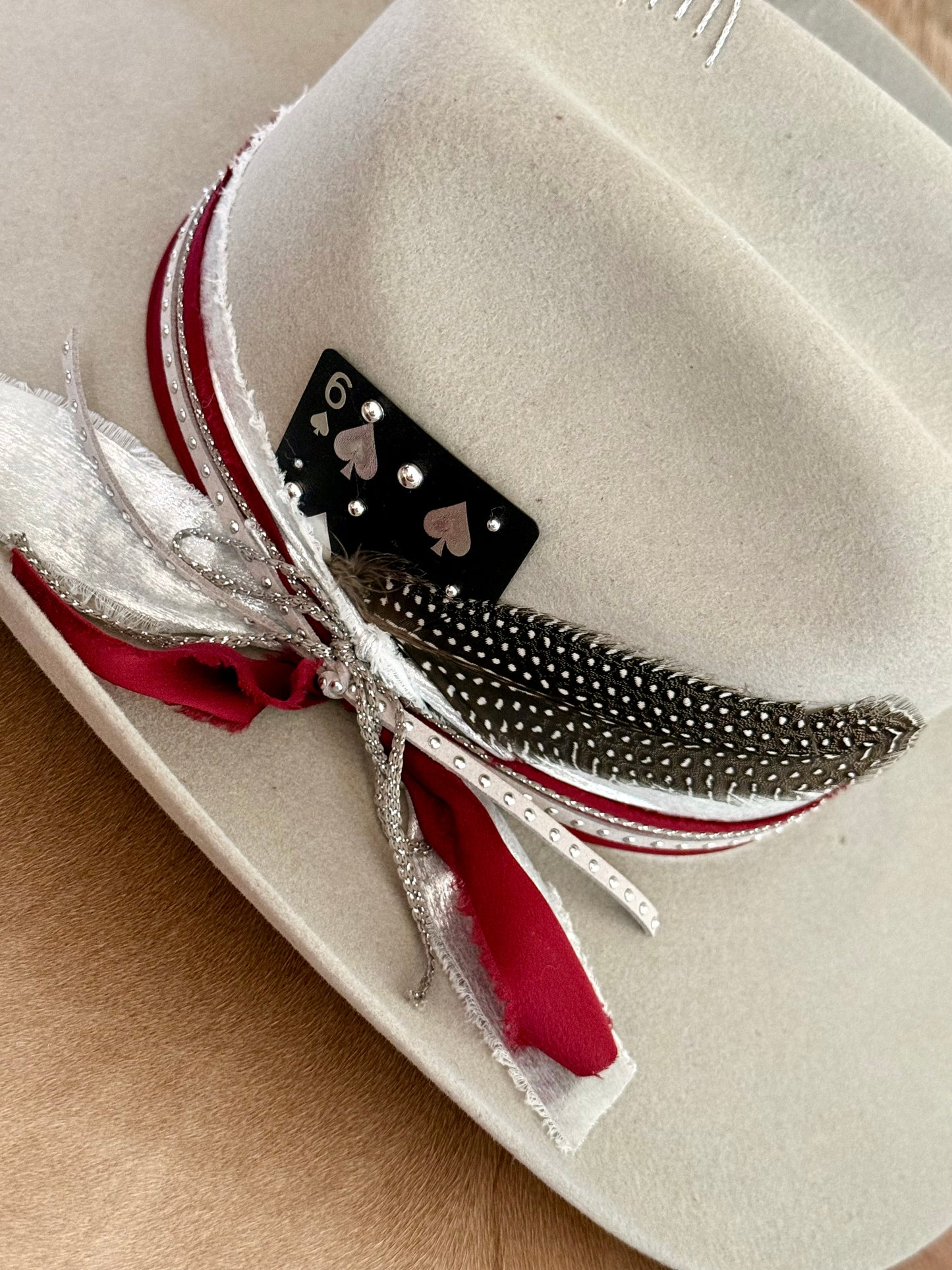 Deep Red/Maroon & White/Silver - Game Day Hat