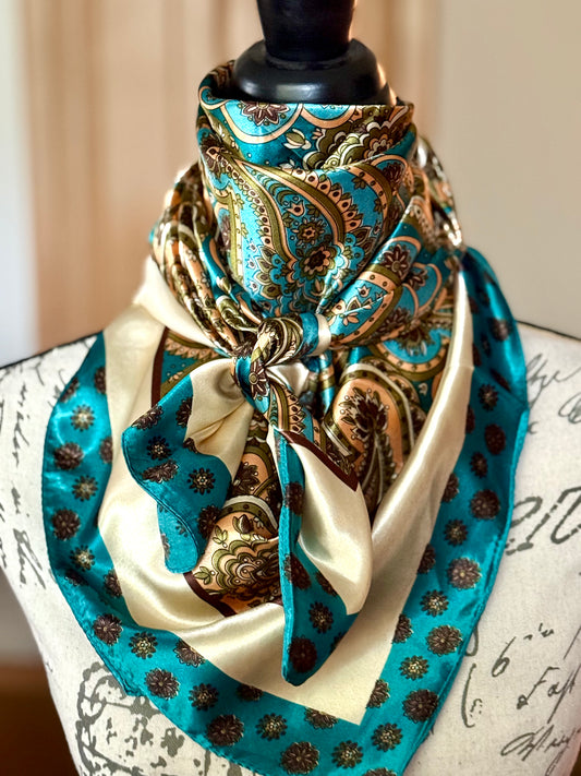 Wild Rag - Electric Turquoise Paisley