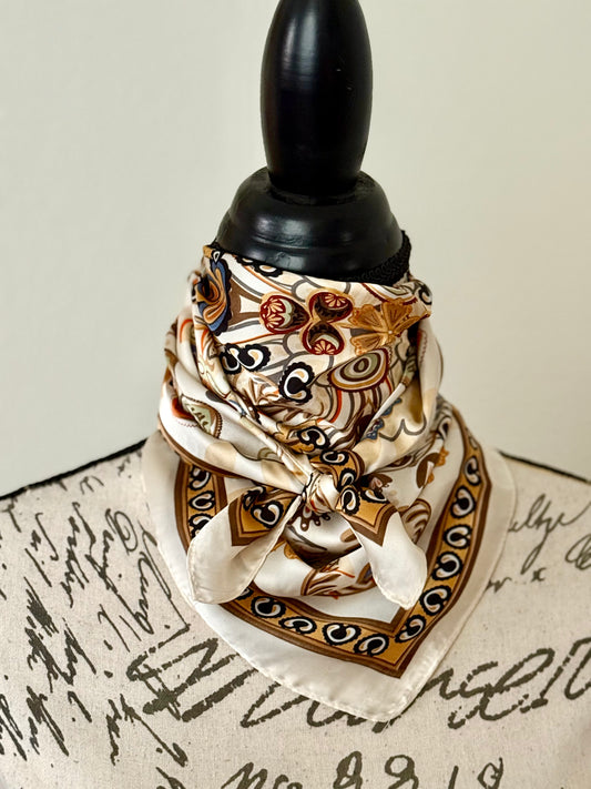 Wild Rag - White & Cream Paisley