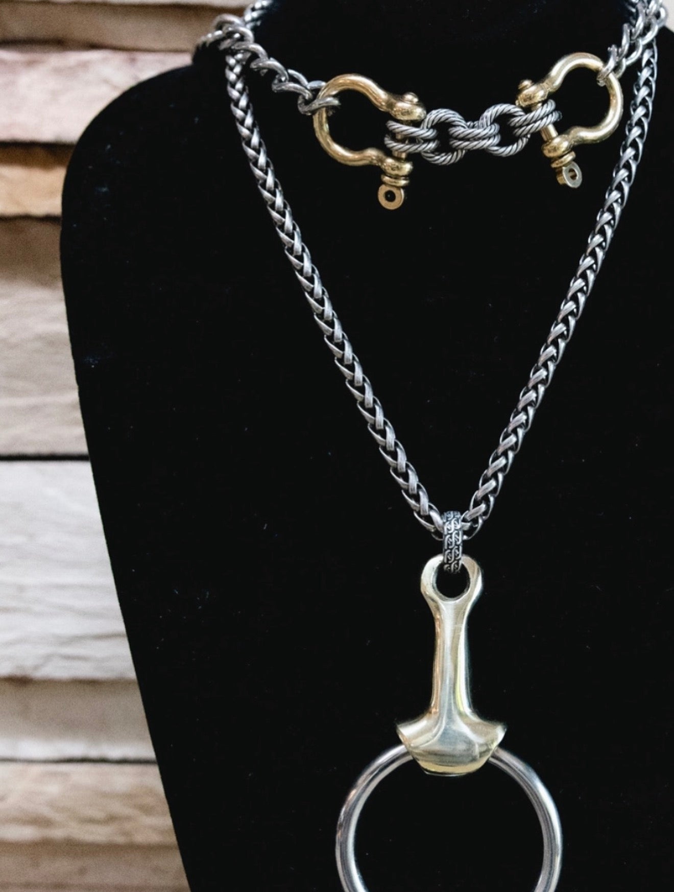 Snaffle Bit Necklace - Two-Tone