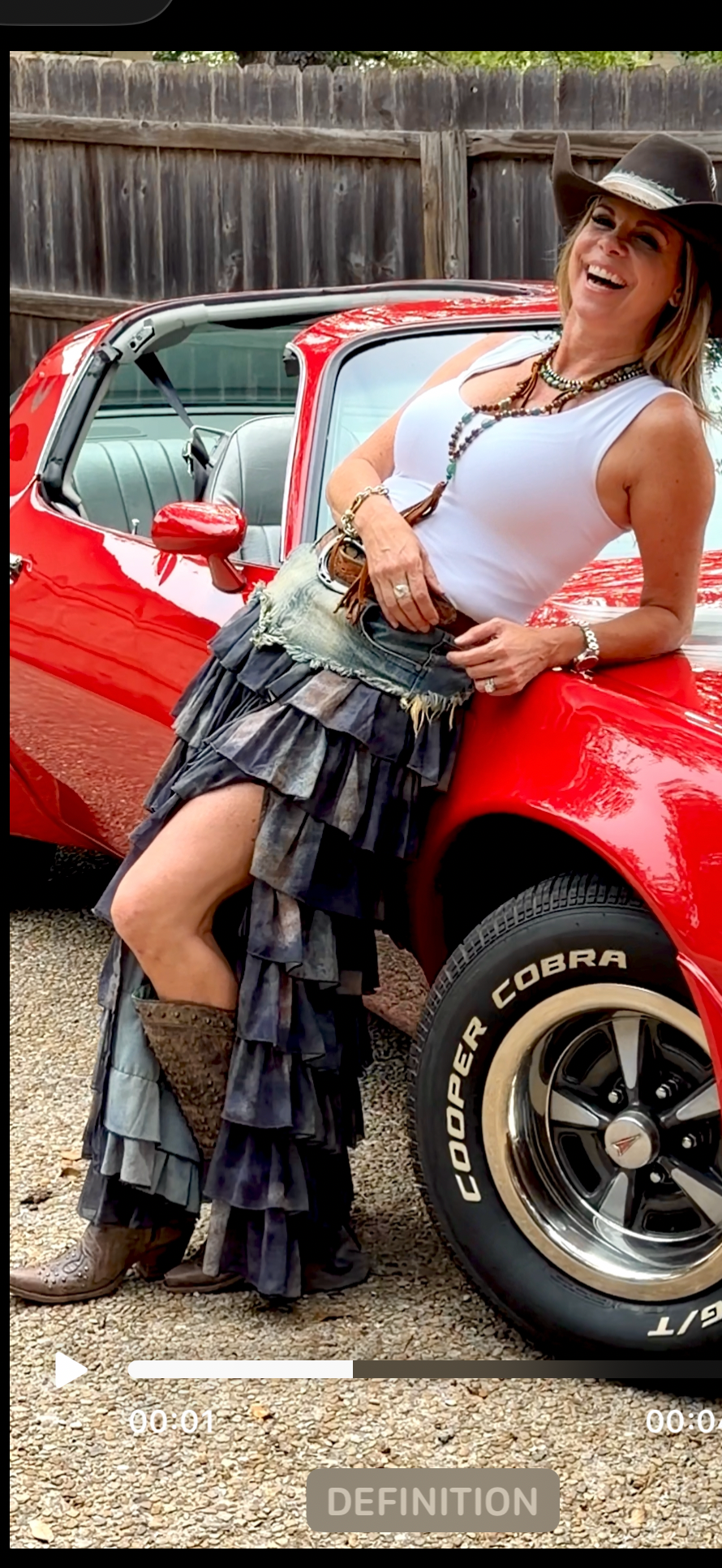 Whiskey Down Tiered Denim Maxi Skirt - Exclusive to Chestnut Cowgirl