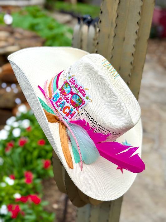 Life is Better at the Beach - Truck Stop Cowgirl Straw Hat