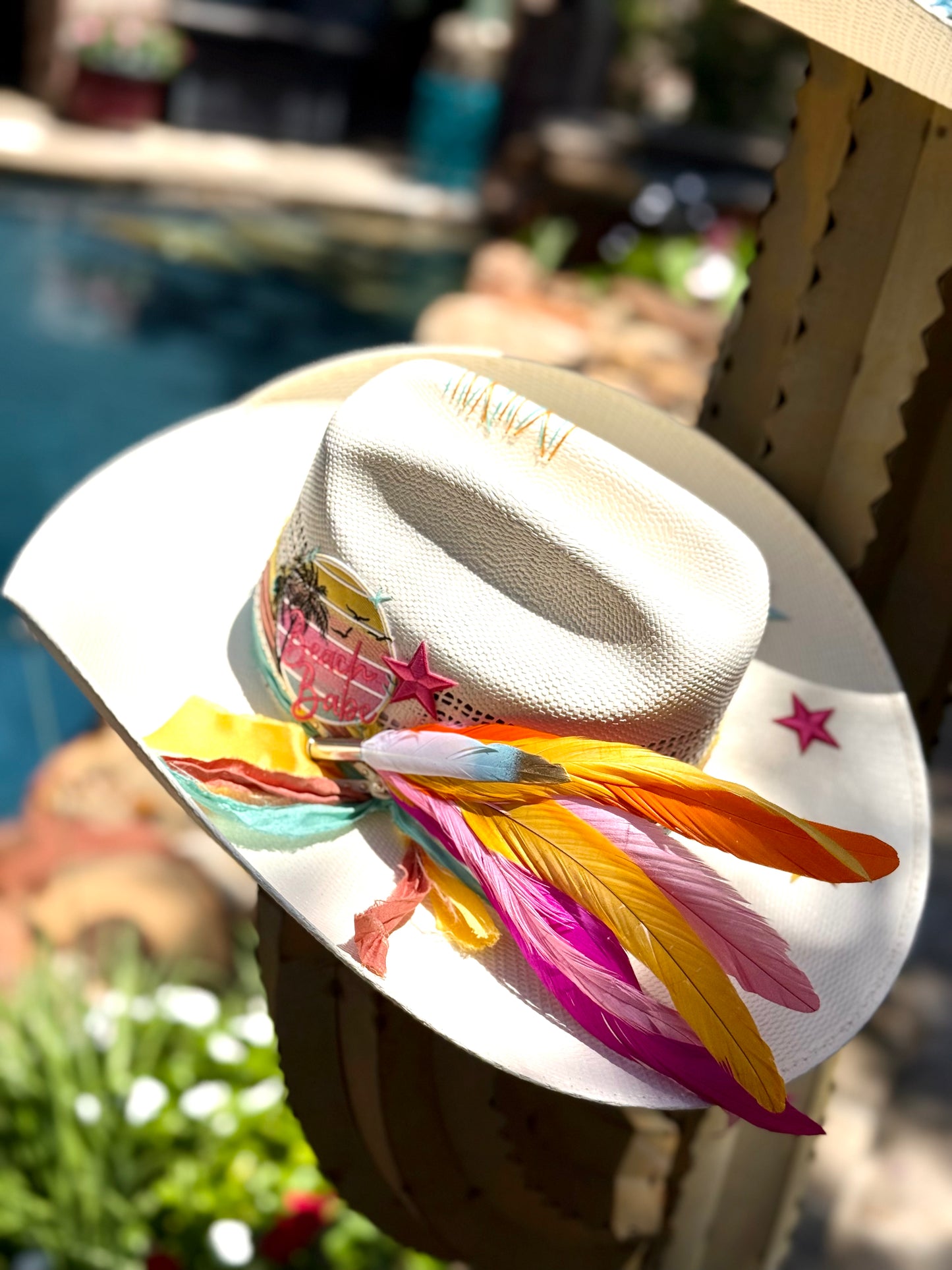 Beach Babe (Sunset)- Truck Stop Cowgirl Straw Hat