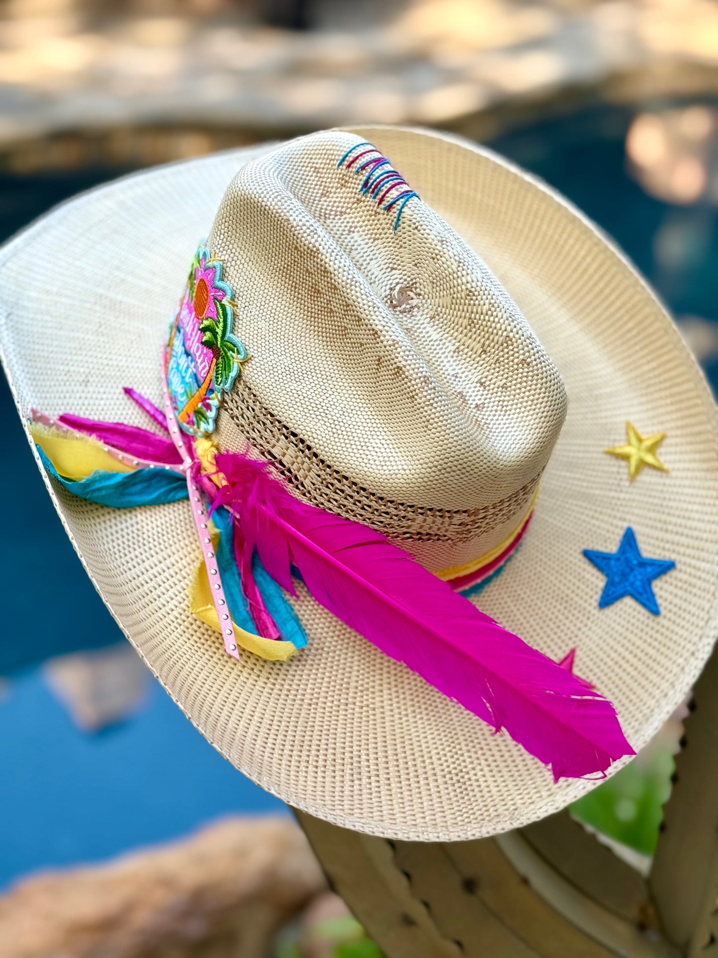 Beach Hair Don't Care - Truck Stop Cowgirl Straw Hat