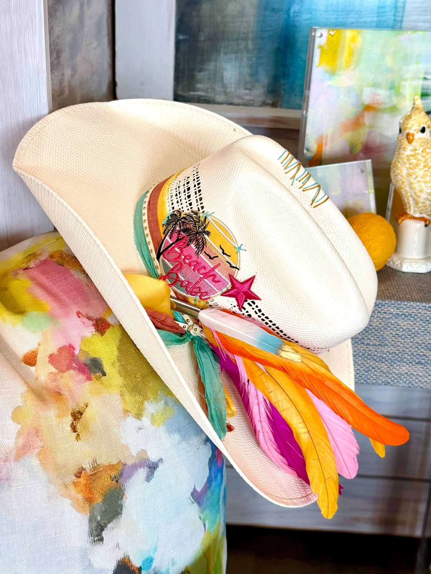 Beach Babe (Sunset)- Truck Stop Cowgirl Straw Hat