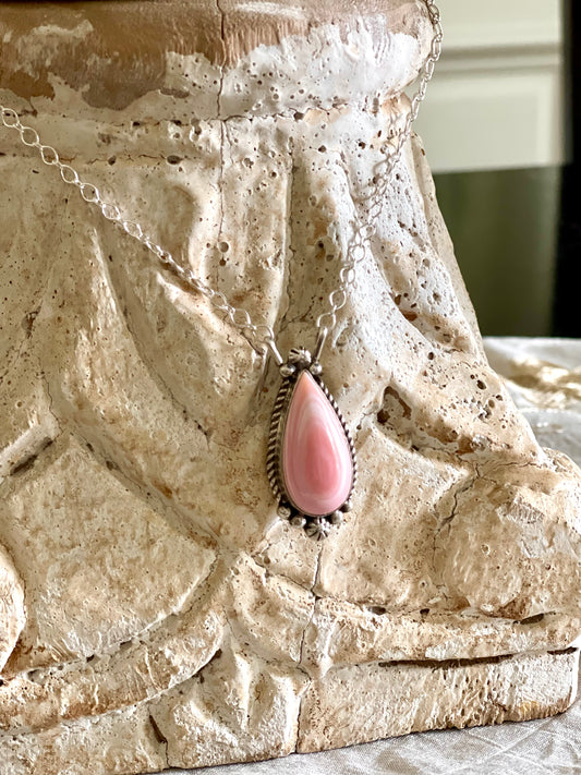 Teardrop Pink Conch In Sterling Silver