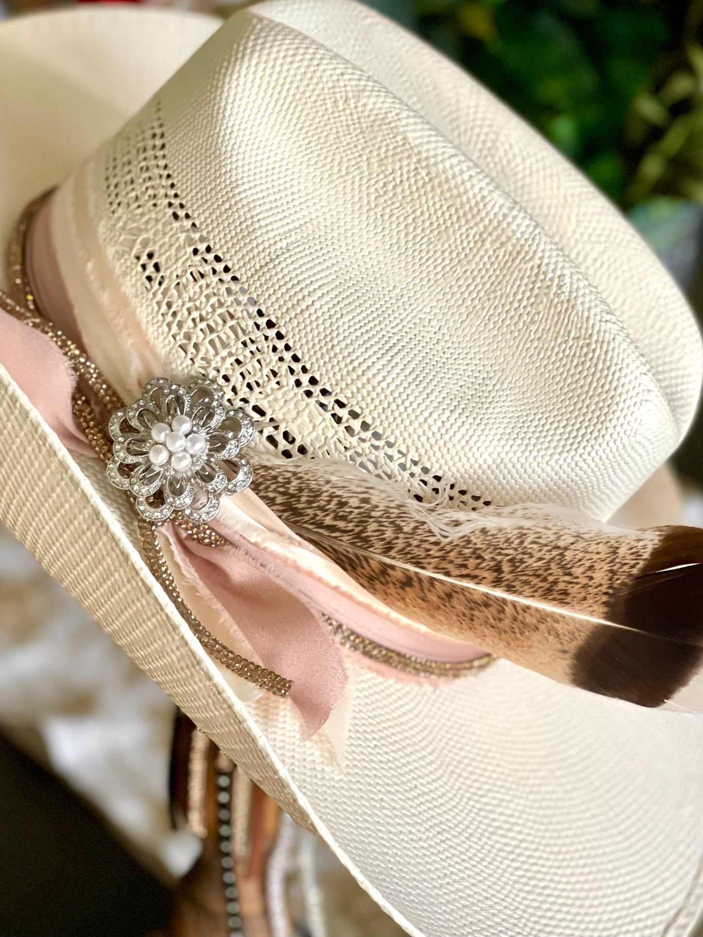 Pretty in Pearl - Customized Cowboy Hat