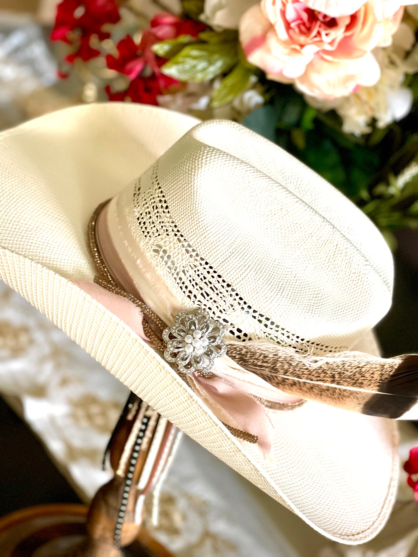 Pretty in Pearl - Customized Cowboy Hat