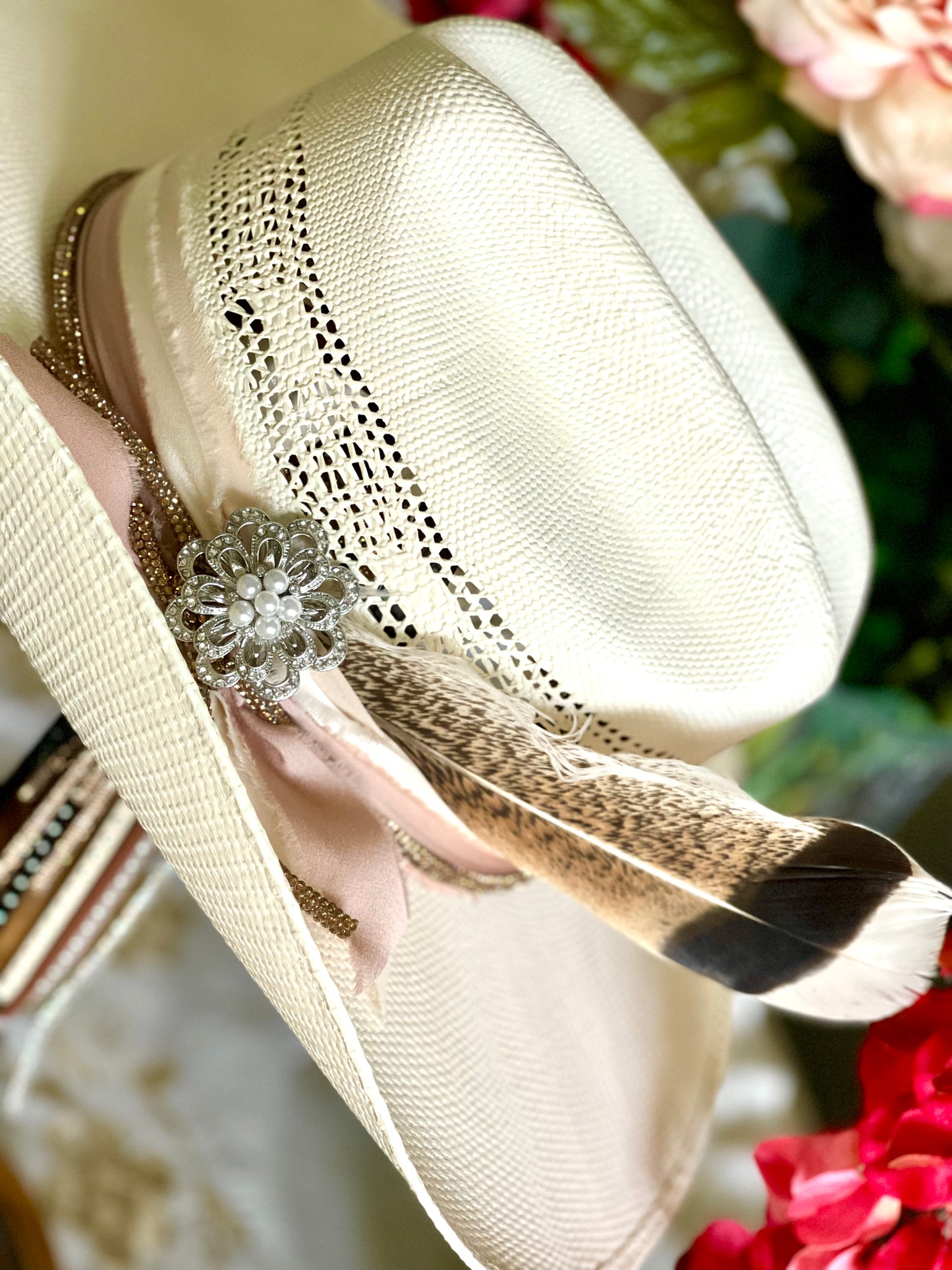 Pretty in Pearl - Customized Cowboy Hat