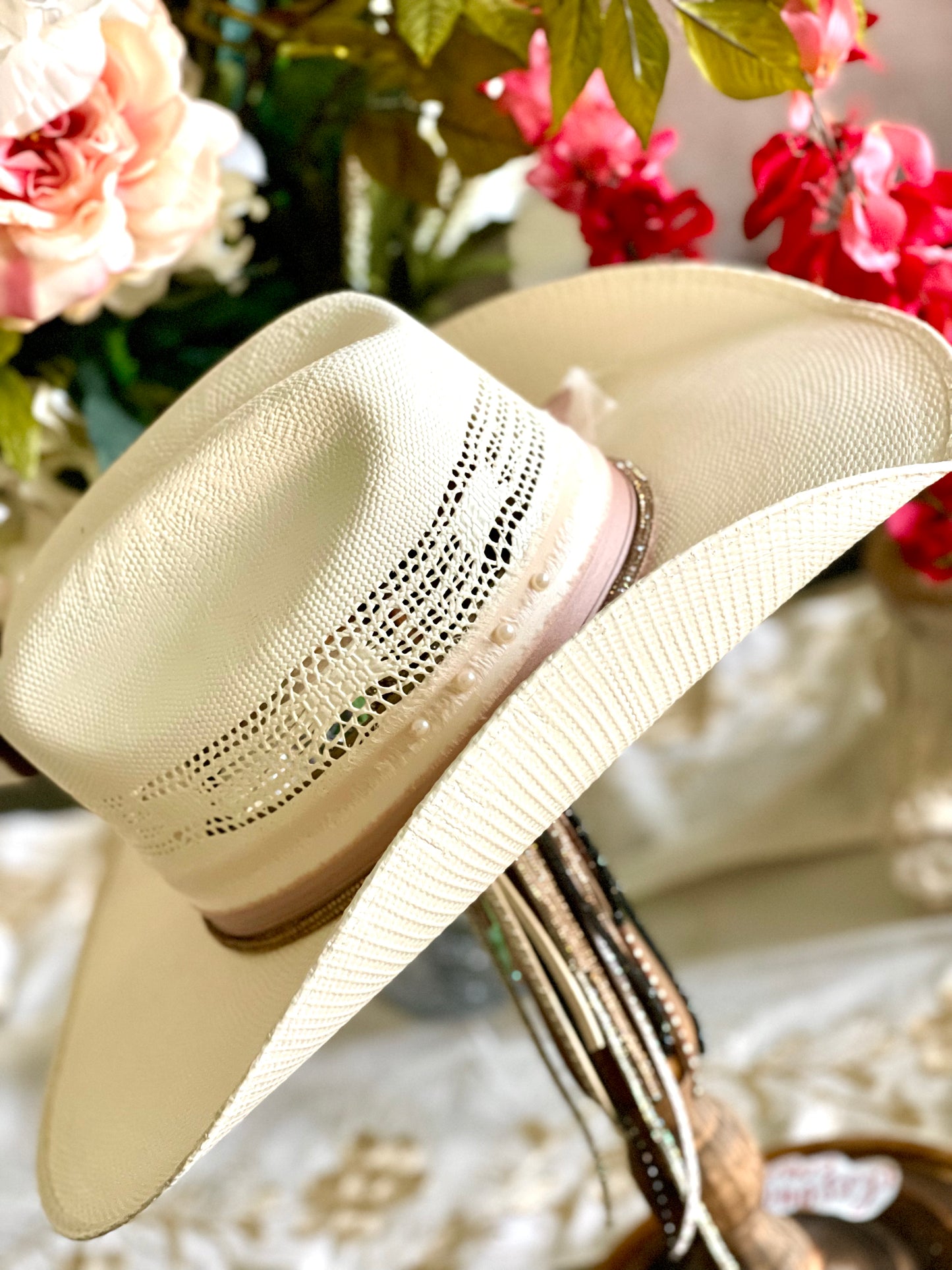 Pretty in Pearl - Customized Cowboy Hat