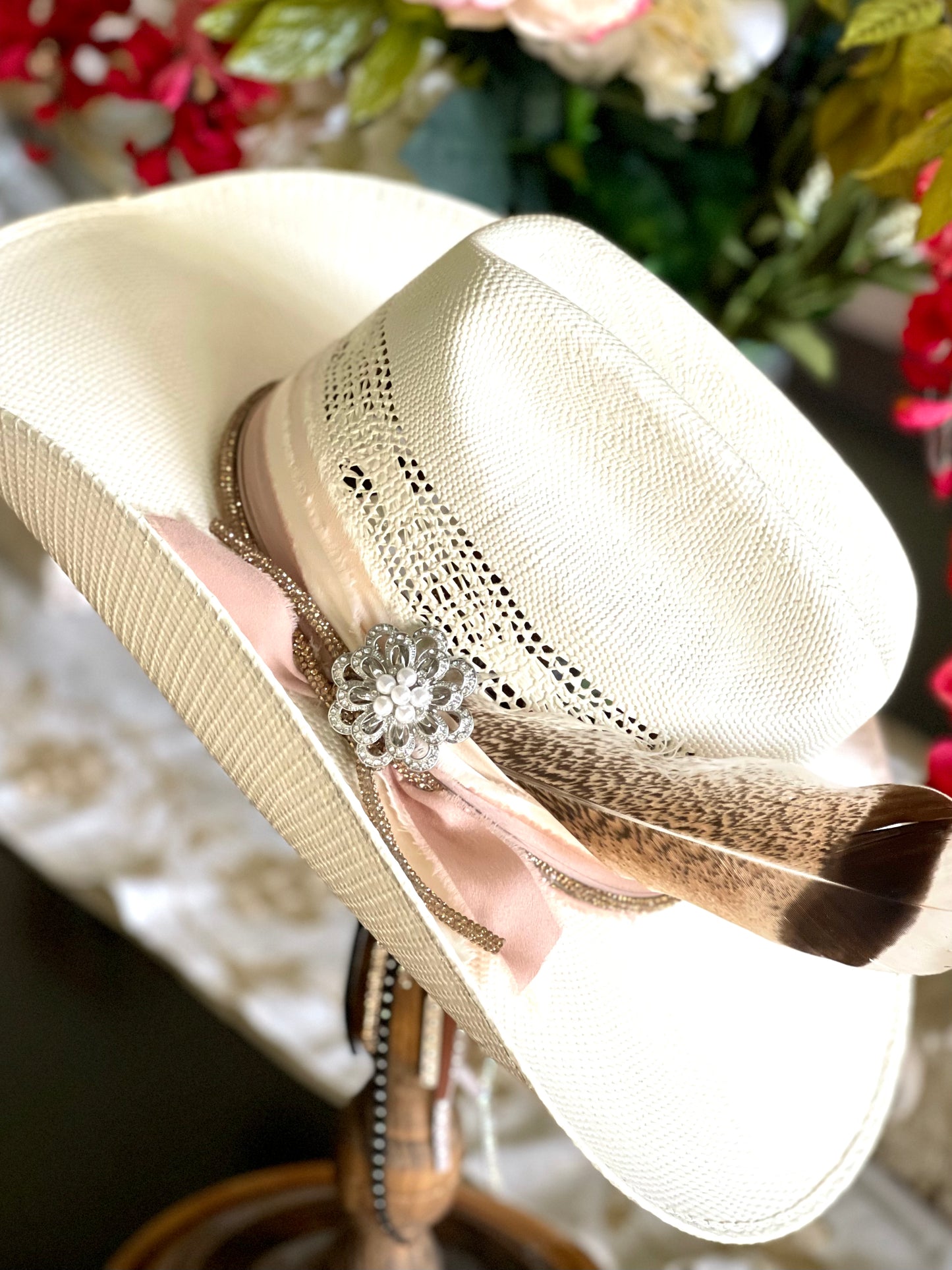 Pretty in Pearl - Customized Cowboy Hat