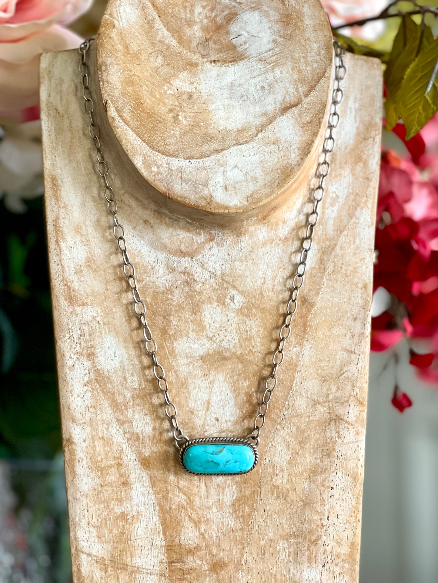 Oval Turquoise w/Sterling Silver