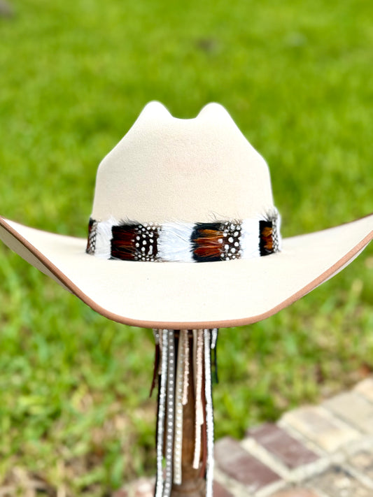 Feather Hatband (Black & White)