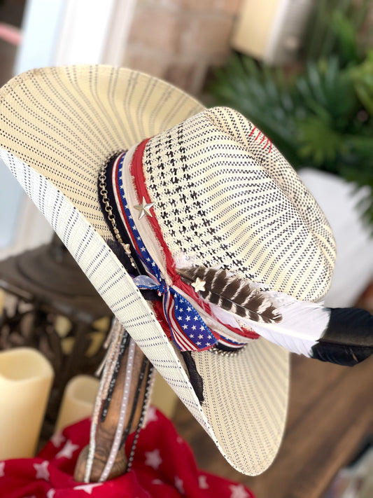 The Patriot II - Customized Straw Cowboy Hat