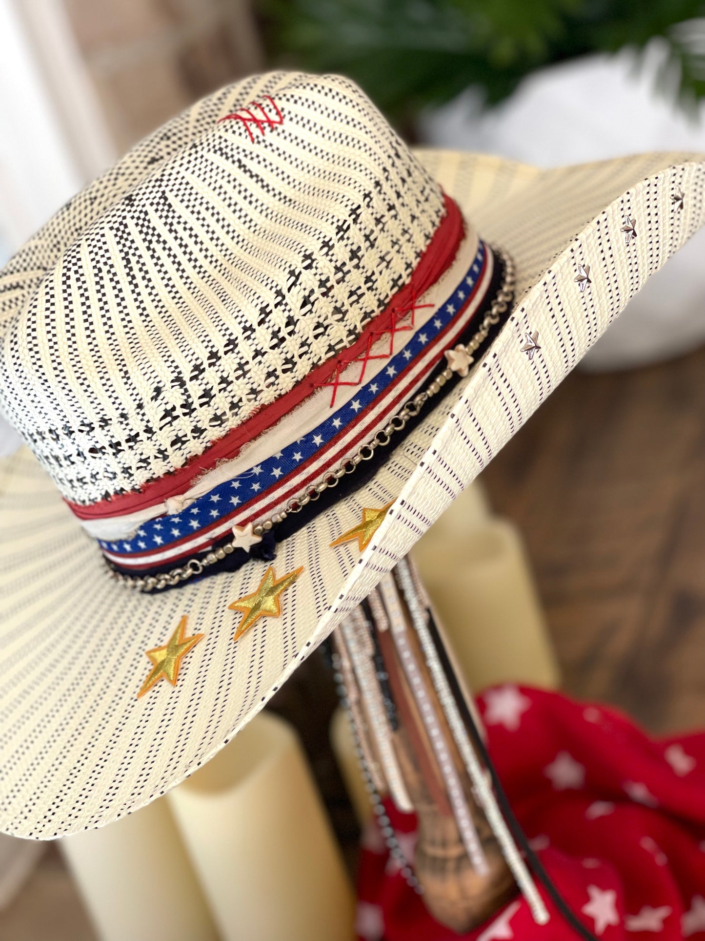 The Patriot II - Customized Straw Cowboy Hat