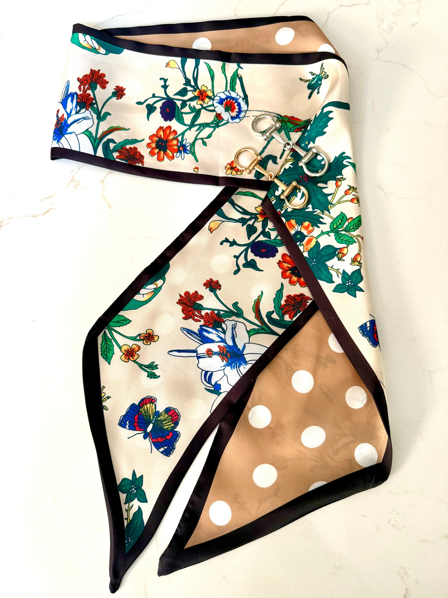 Satin Twill Silk Scarves -  Classic