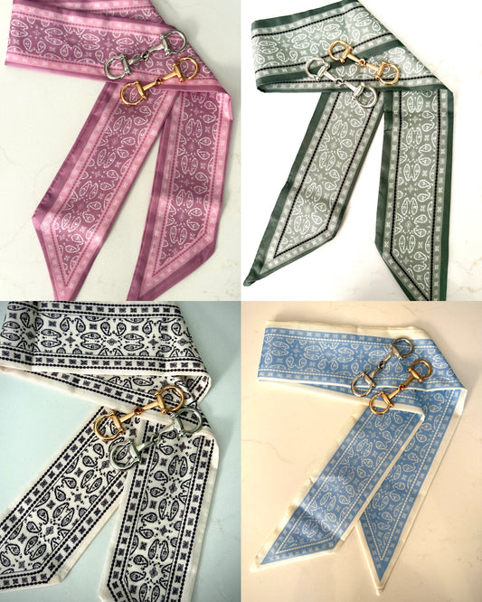 Twill Silk Scarves -  Paisley