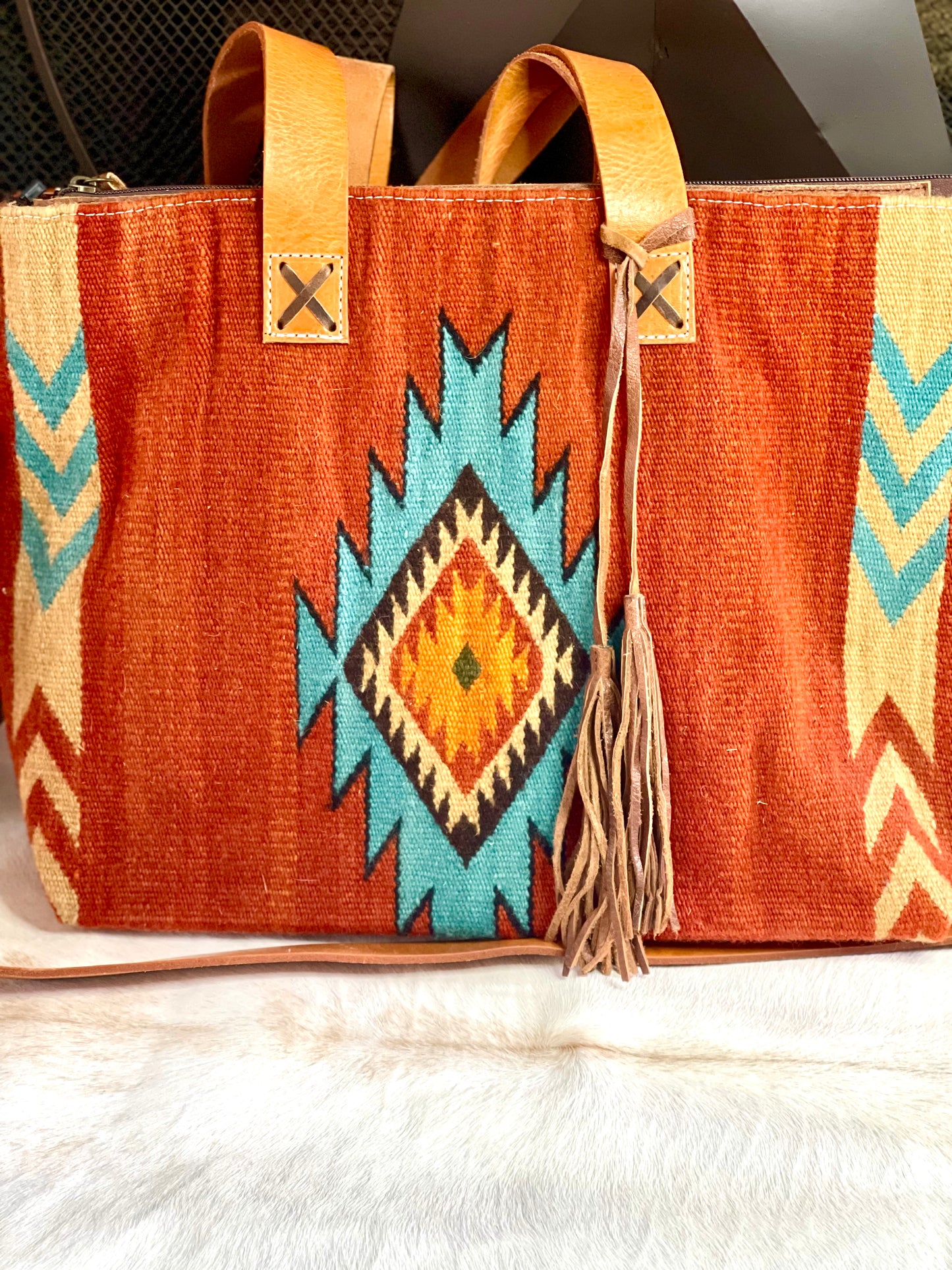 Head West Wool Tote & Matching Crossbody