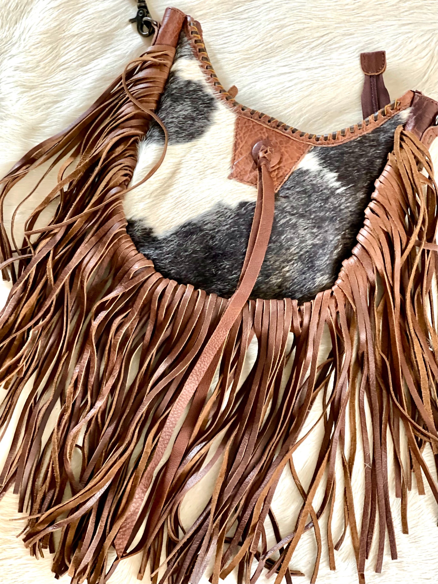 The Lola - DRAMATIC Fringe Leather Crossbody