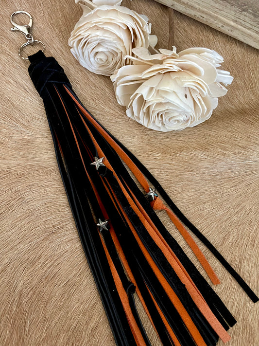 Black & Orange Purse Tassel