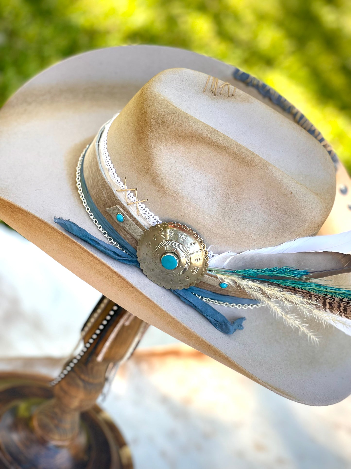 Customized Cowboy Hat - Turquoise Dream